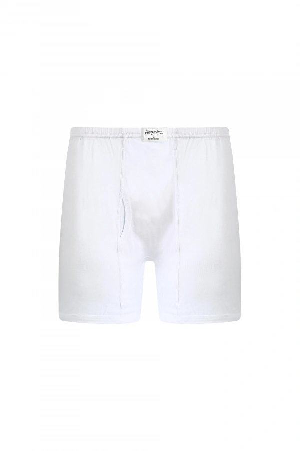 Moda Çizgi Erkek Pamuk Paçalı Külot Beyaz 40130