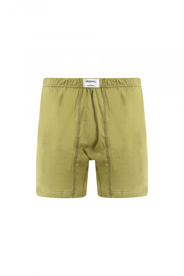 Moda Çizgi Erkek Pamuk Paçalı Külot Haki 40130