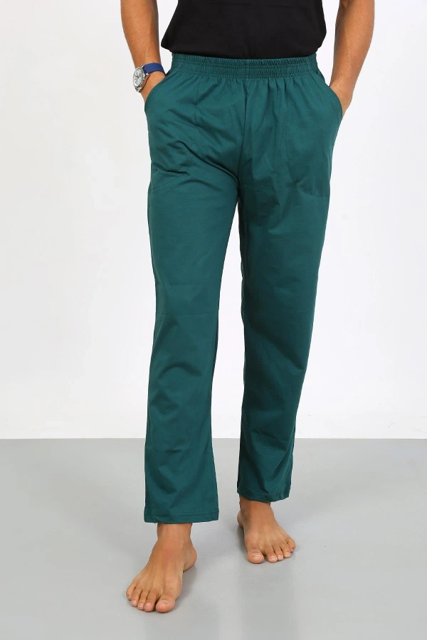 Moda Çizgi Erkek Pamuk Yeşil Tek Alt Pijama 27495