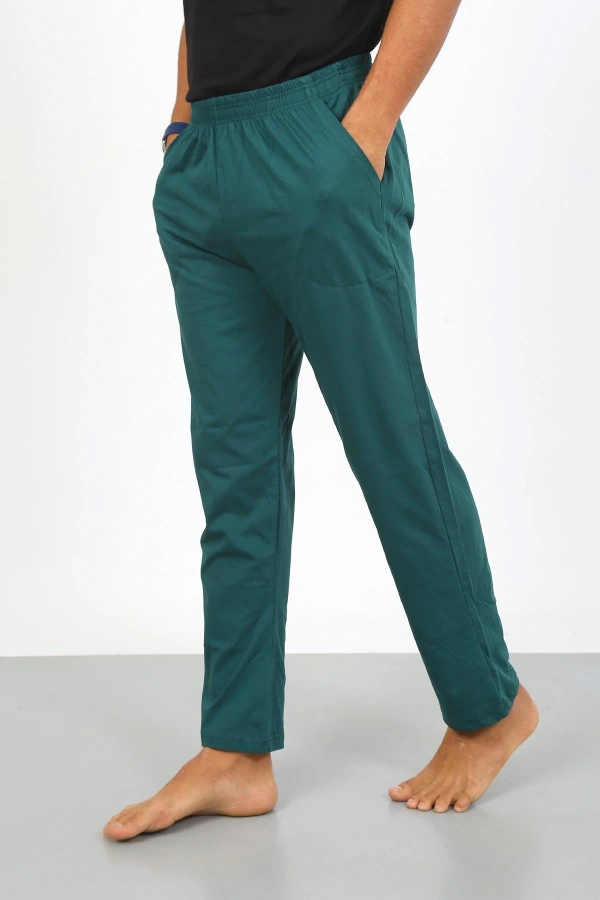 Moda Çizgi Erkek Pamuk Yeşil Tek Alt Pijama 27495