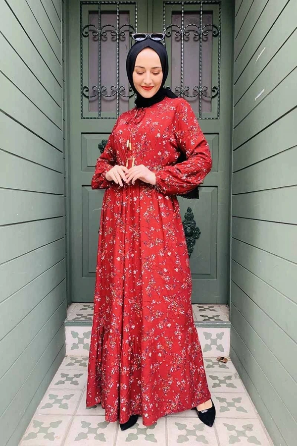 Moda Çizgi Tesettür Elbise