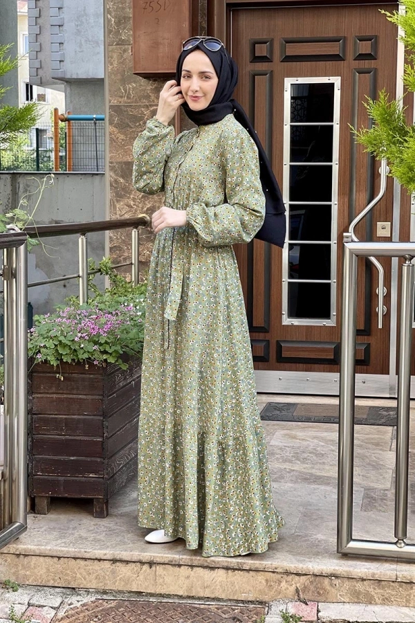 Moda Çizgi Tesettür Elbise