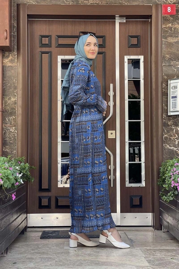 Moda Çizgi Tesettür Elbise