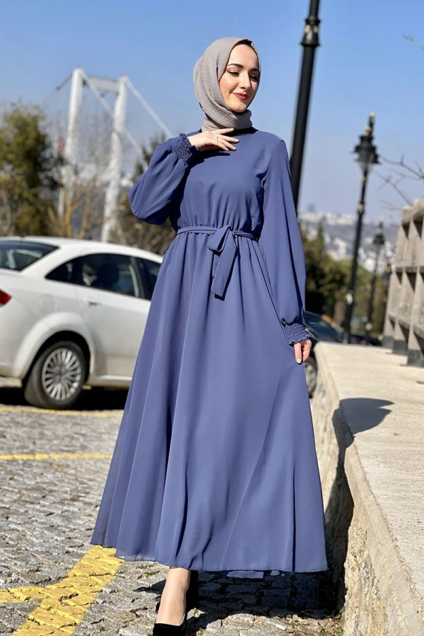 Moda Çizgi Tesettür Elbise