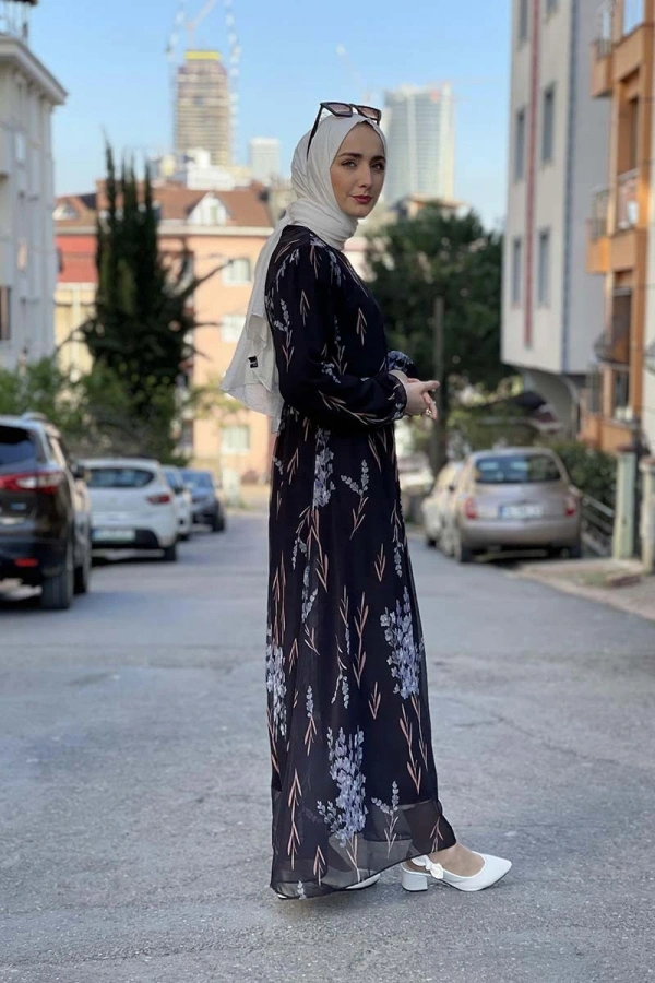 Moda Çizgi Tesettür Elbise