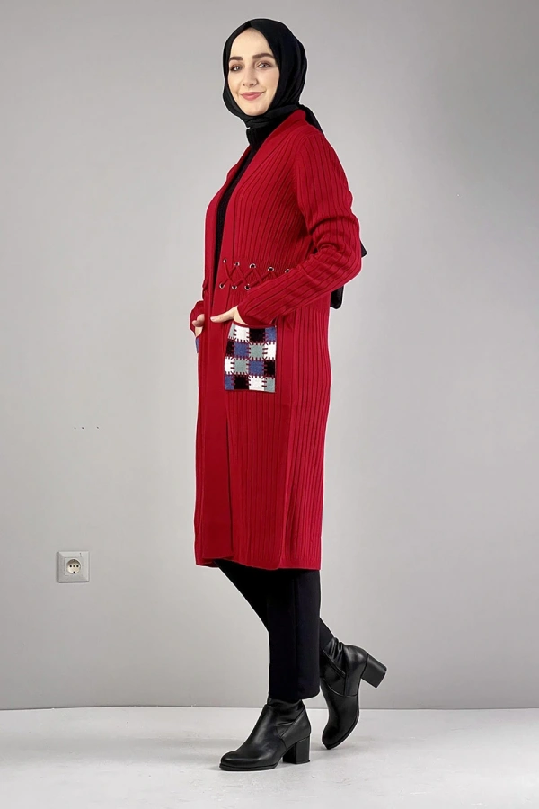 Moda Çizgi Triko Hırka