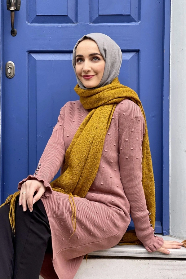 Moda Çizgi Triko Tunik