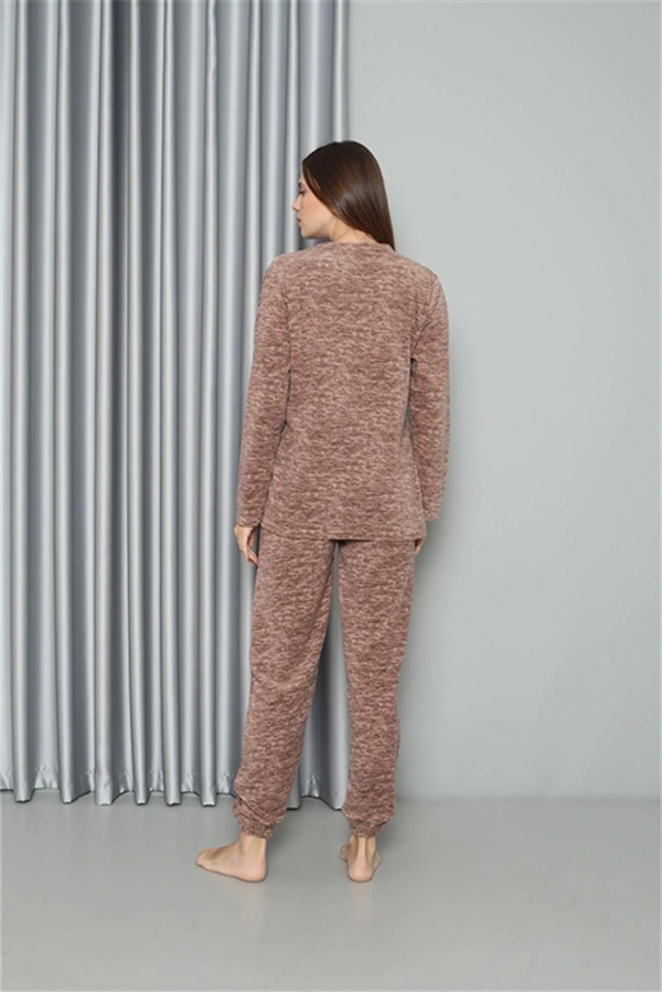 Moda Çizgi Welsoft Polar Kadın Pijama Takımı 8519