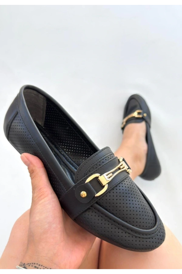 Rain Siyah Cilt Babet Ayakkabı