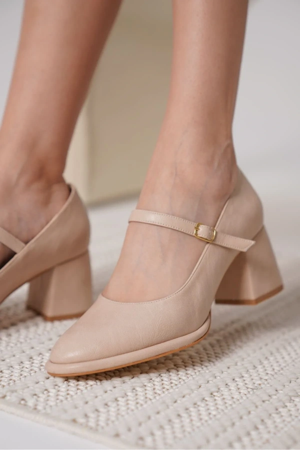 Slay Nude Cilt Kadın Topuklu Ayakkabı