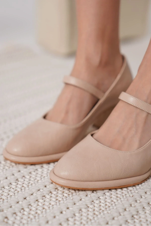 Slay Nude Cilt Kadın Topuklu Ayakkabı