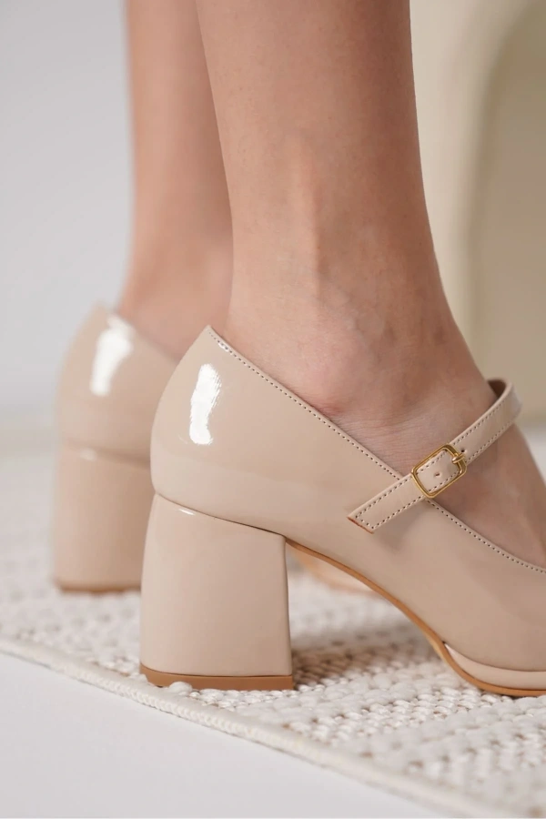 Slay Nude Rugan Kadın Topuklu Ayakkabı