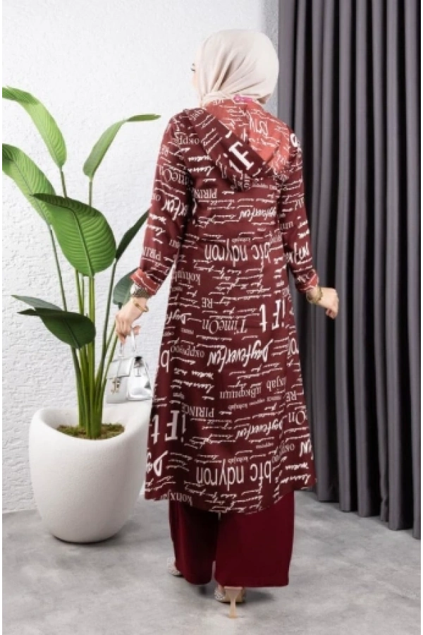 Tesettür 3 lü Takım vişne