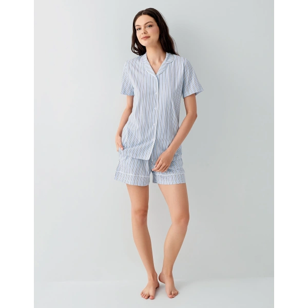 Arnetta 3601-S Kadın Gömlek Pijama Şort Takım