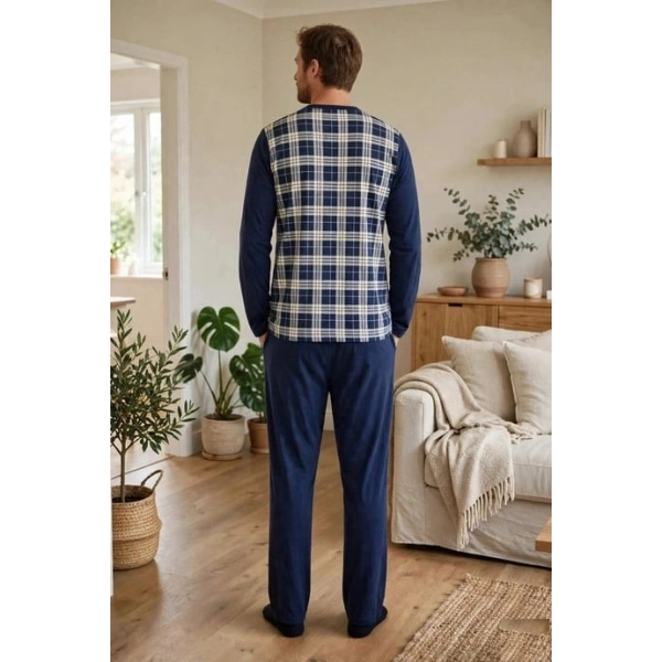 Çift Kaplan 8219 Erkek Uzun Kol Pijama Takımı