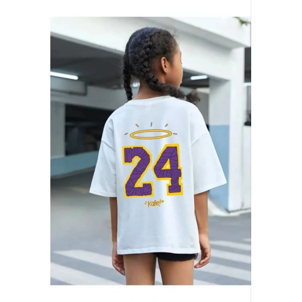 Çocuk Unisex Baskılı T-Shirt - Beyaz