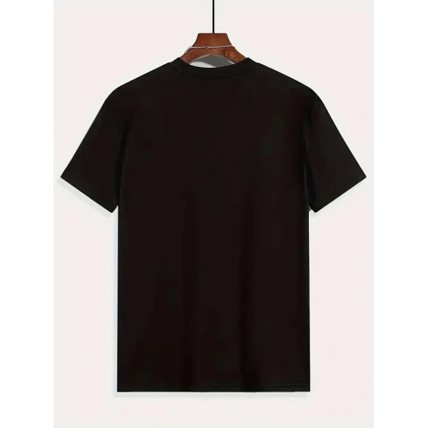 Erkek Tişört Araba Baskılı Kısa kol t-shirt - Siyah