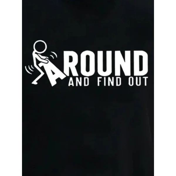 Erkek Around Baskılı Süprem T-shirt