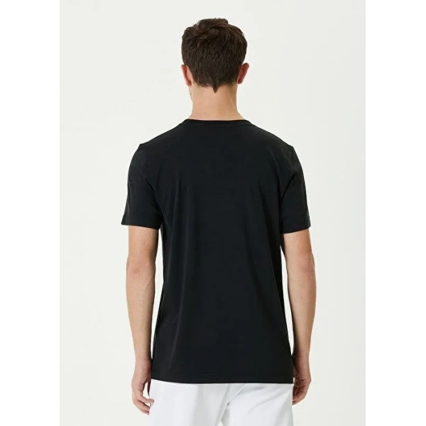 ERKEK Düz Tişört Bisiklet Yaka Regular Fit Yazlık Kısa kol T-Shirt - Siyah