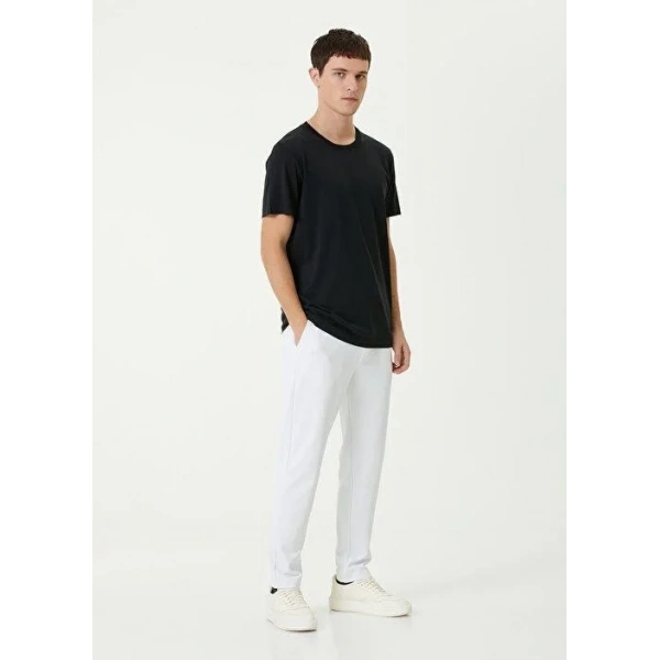 ERKEK Düz Tişört Bisiklet Yaka Regular Fit Yazlık Kısa kol T-Shirt - Siyah