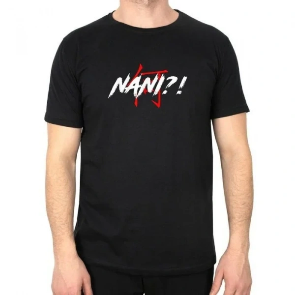 Erkek Kısa Kol Yazlık Tişört Bisiklet Yaka Baskılı Oversize T-Shirt - Siyah