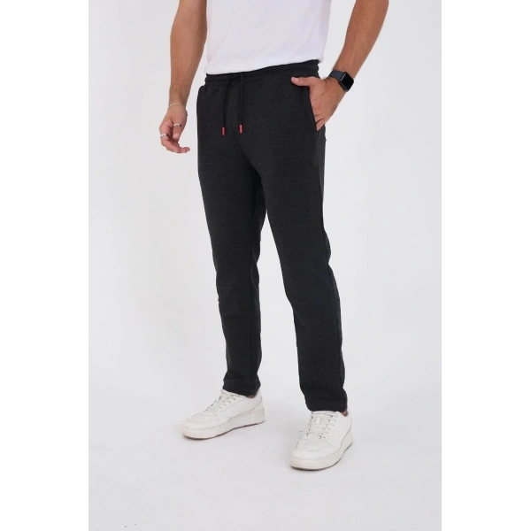 Erkek Üç İplik Basic Eşofman Pantolon - Antrasit