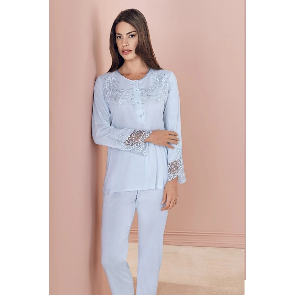 Espuar 757 Penye 3lü Sabahlık Pijama Takımı