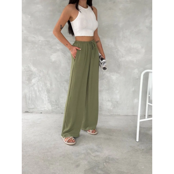 Kadın Ayrobin Oversize Kadın Pantolon - Mint Yeşili