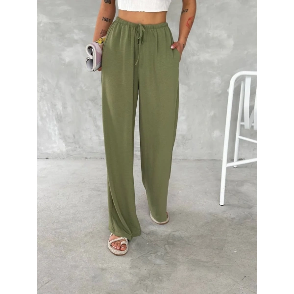 Kadın Ayrobin Oversize Kadın Pantolon - Mint Yeşili
