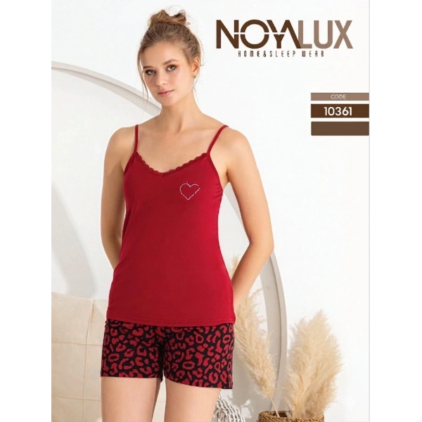 Noyalux 10361 Kadın İp Askı Şortlu Takım