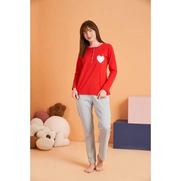 Pjs 28062 Kadın Patlı Pijama Takım