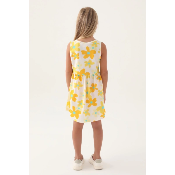 Roly Poly 3393-3 Kız Çocuk Çiçekli Elbise