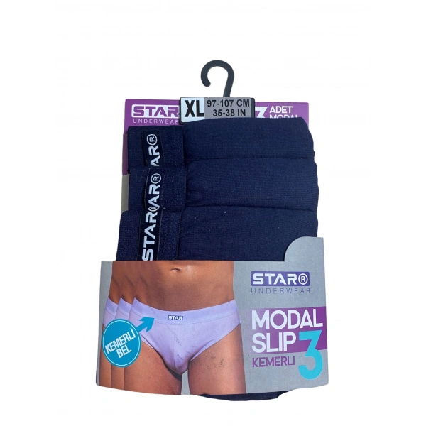 Star 109 Erkek 3lü Modal Slip