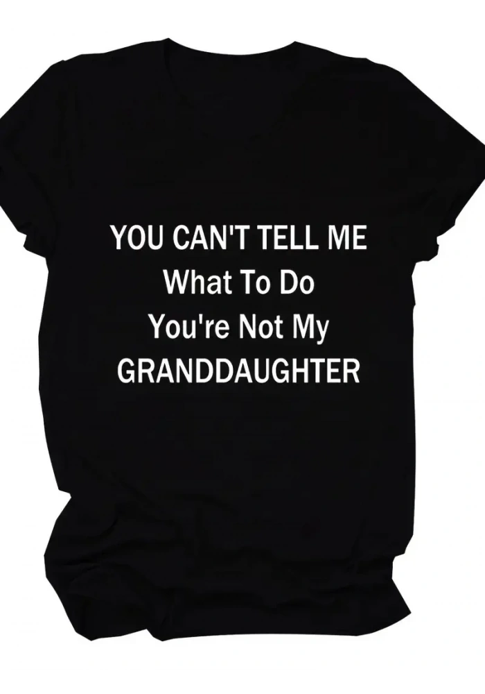 Kadın Penye Compack Baskılı Oversize Kısa Kol Bisiklet Yaka T-shirt - Siyah