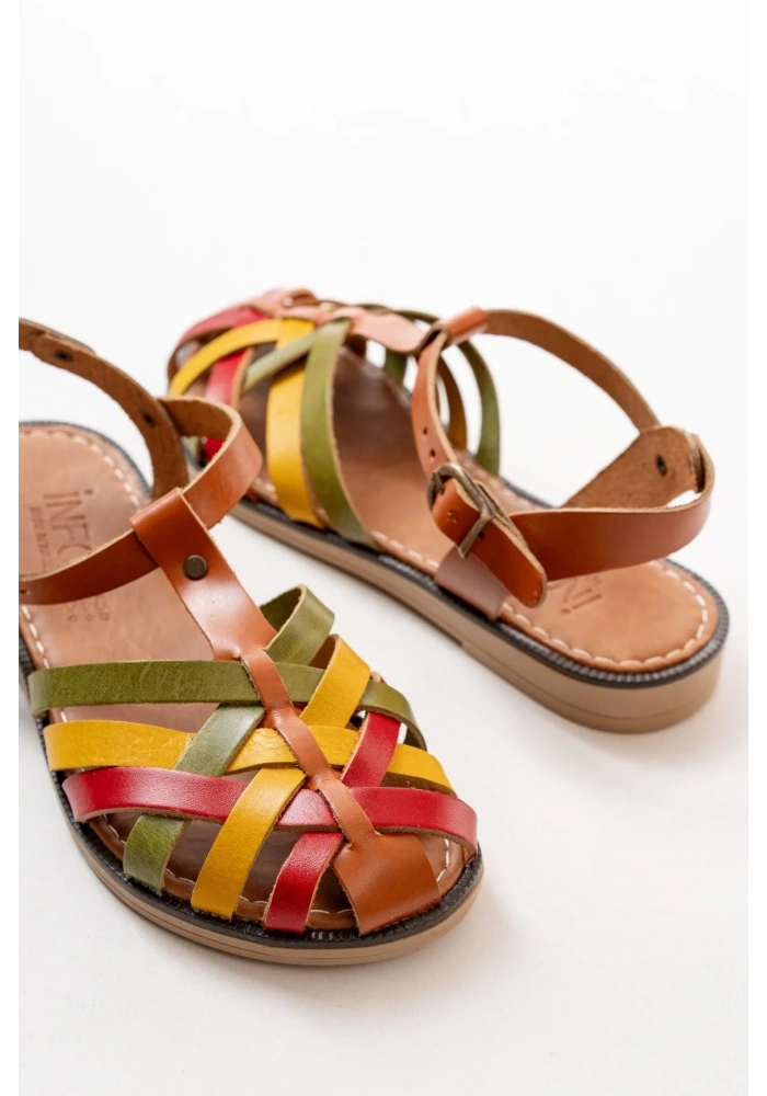 205-02 Multi Ortopedik Hakiki Deri Kadın Sandalet