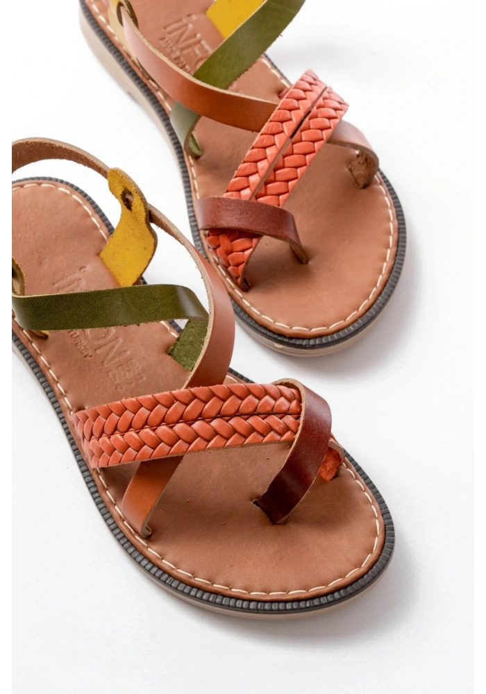 205-09 Multi Ortopedik Hakiki Deri Kadın Sandalet