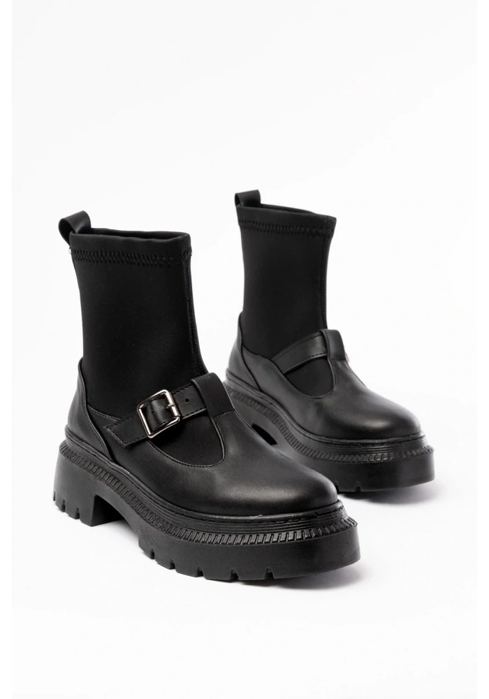 236-2034 Siyah Streç Günlük Kadın Bot