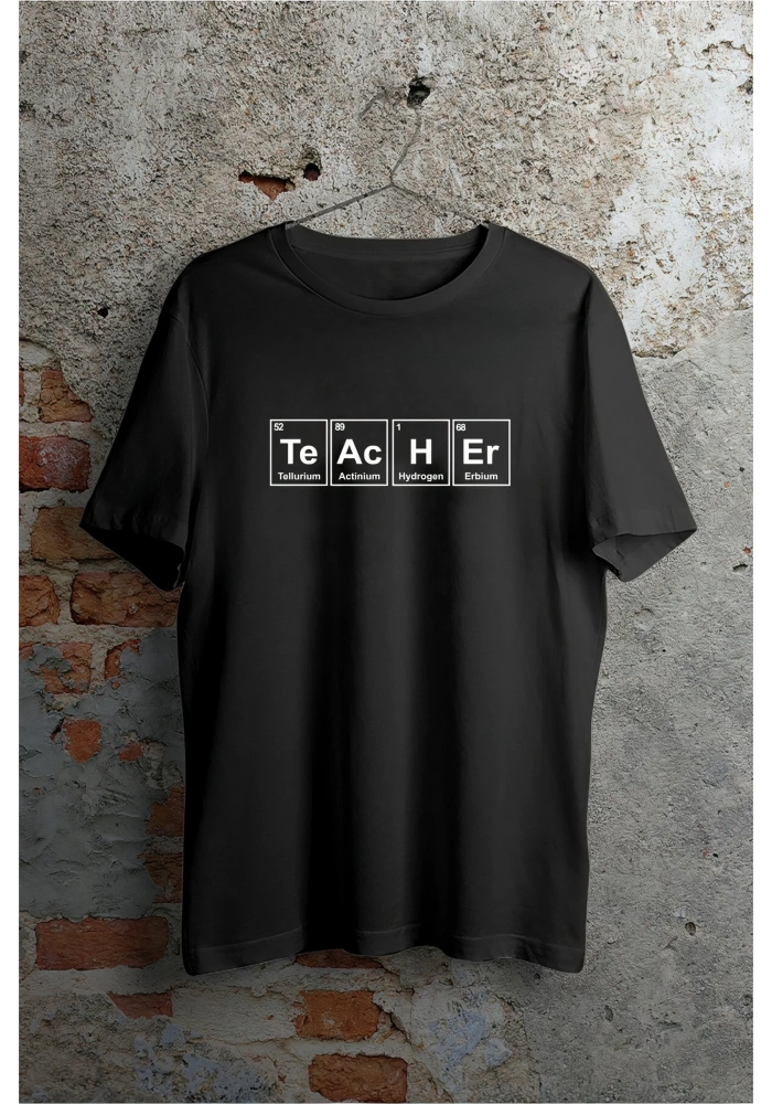 24 Kasım Öğretmenler Günü Baskılı Özel T-shirt - Siyah