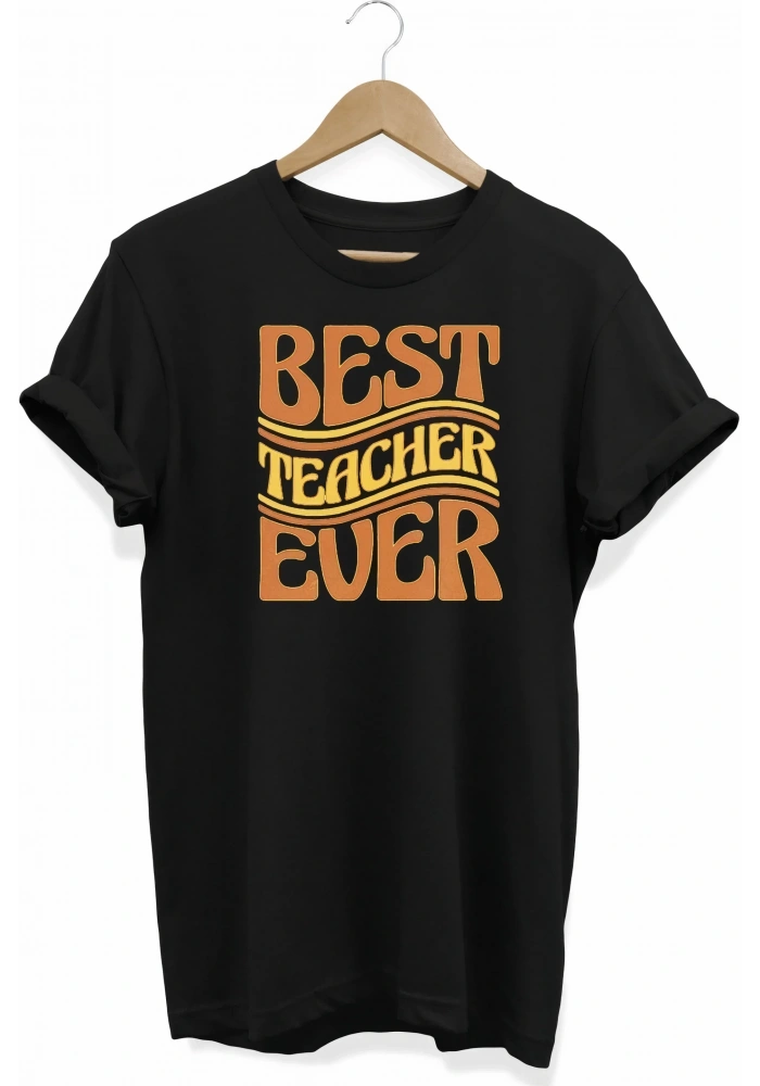 24 Kasım Öğretmenler Günü Hediye Baskılı Oversize Bisiklet Yaka T-shirt - Siyah