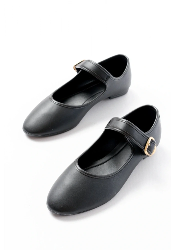 2606 Siyah Baretli Günlük Bayan Ayakkabı