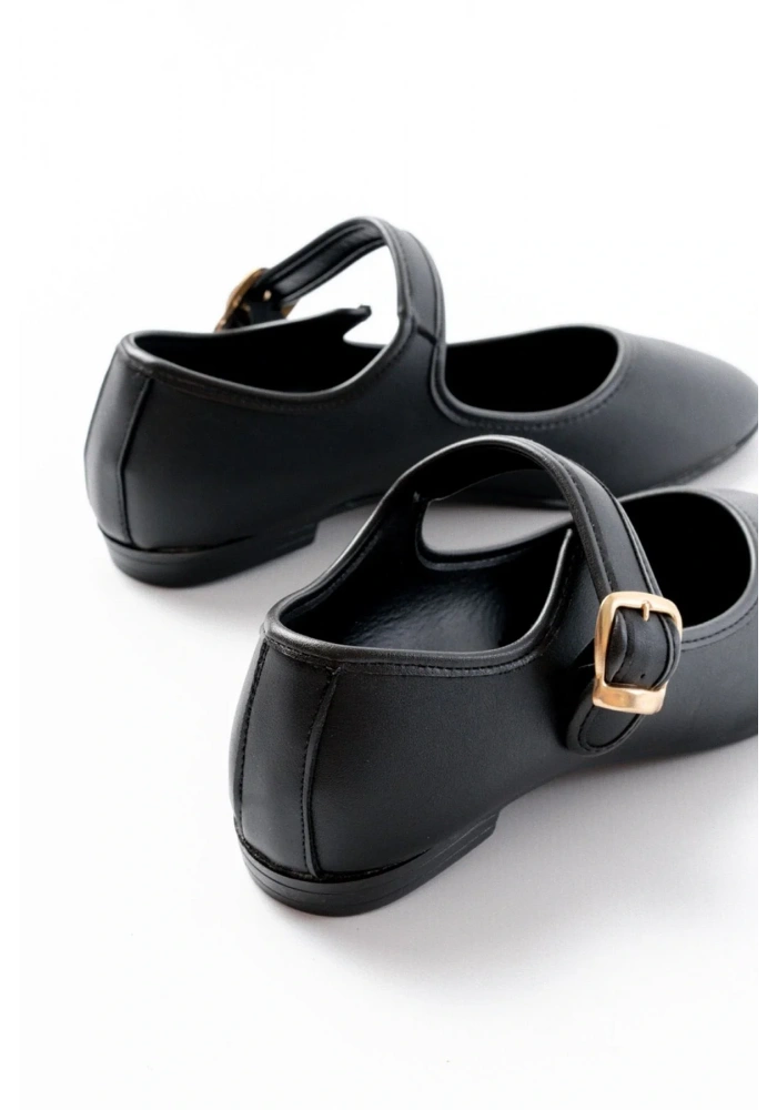 2606 Siyah Baretli Günlük Bayan Ayakkabı