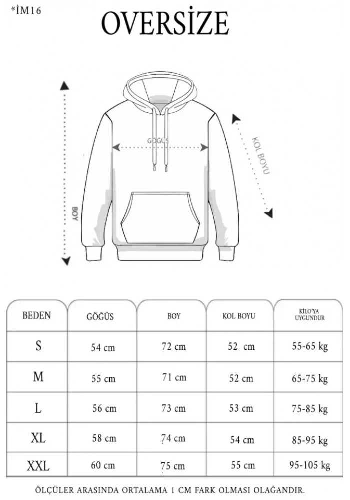 3 İplik Kapşonlu Sweatshirt Hoodie - Siyah