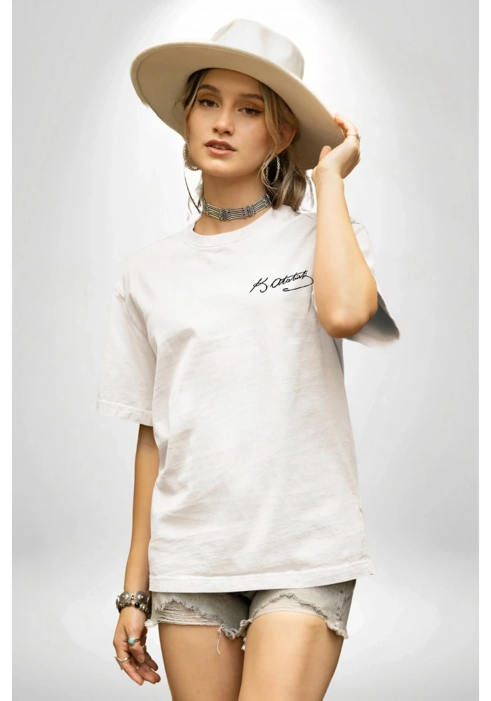 30 Ağustos Unisex Baskılı T-shirt - Beyaz