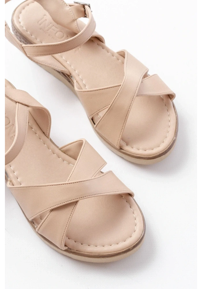 692-564 Nut Ortopedik Taban Çapraz Tokalı Kadın Sandalet