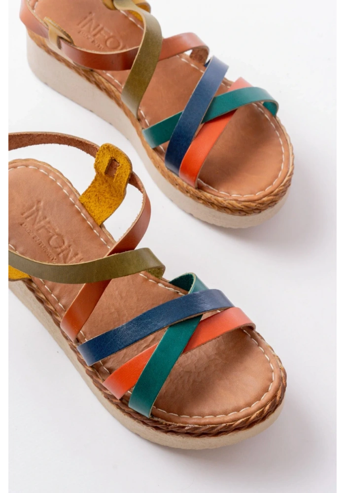 730-153 Multi Ortopedik Hakiki Deri Dolgu Kadın Sandalet