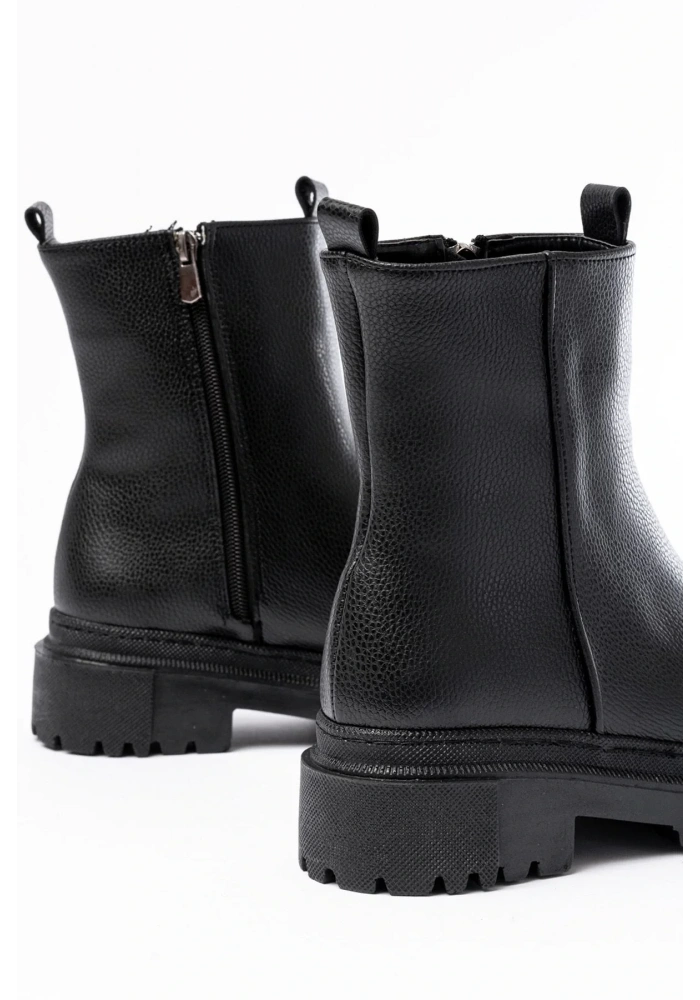 812-2012 Siyah Luna Fermuarlı Günlük Kadın Bot