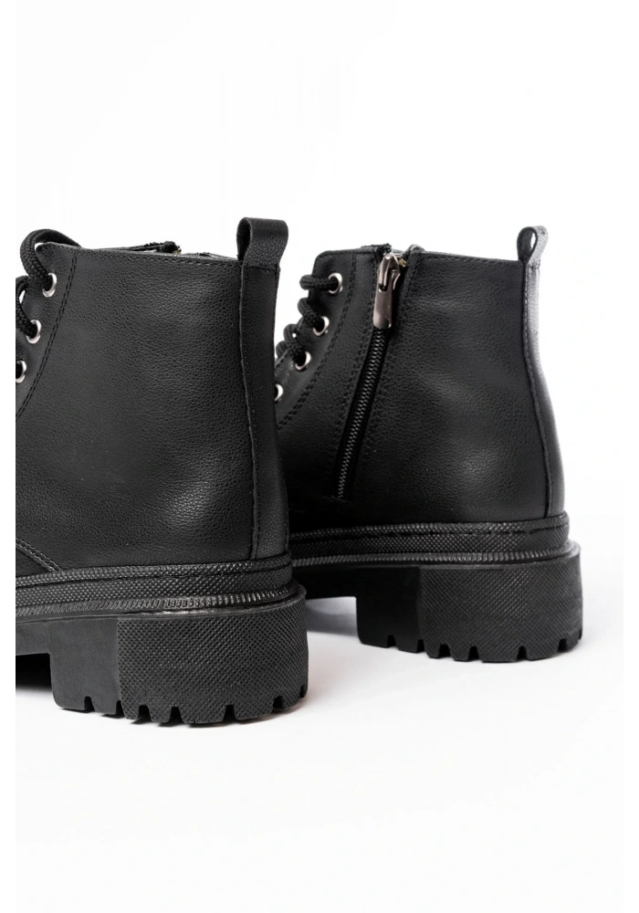 812-2129 Siyah Bağcıklı Fermuarlı Günlük Kadın Bot