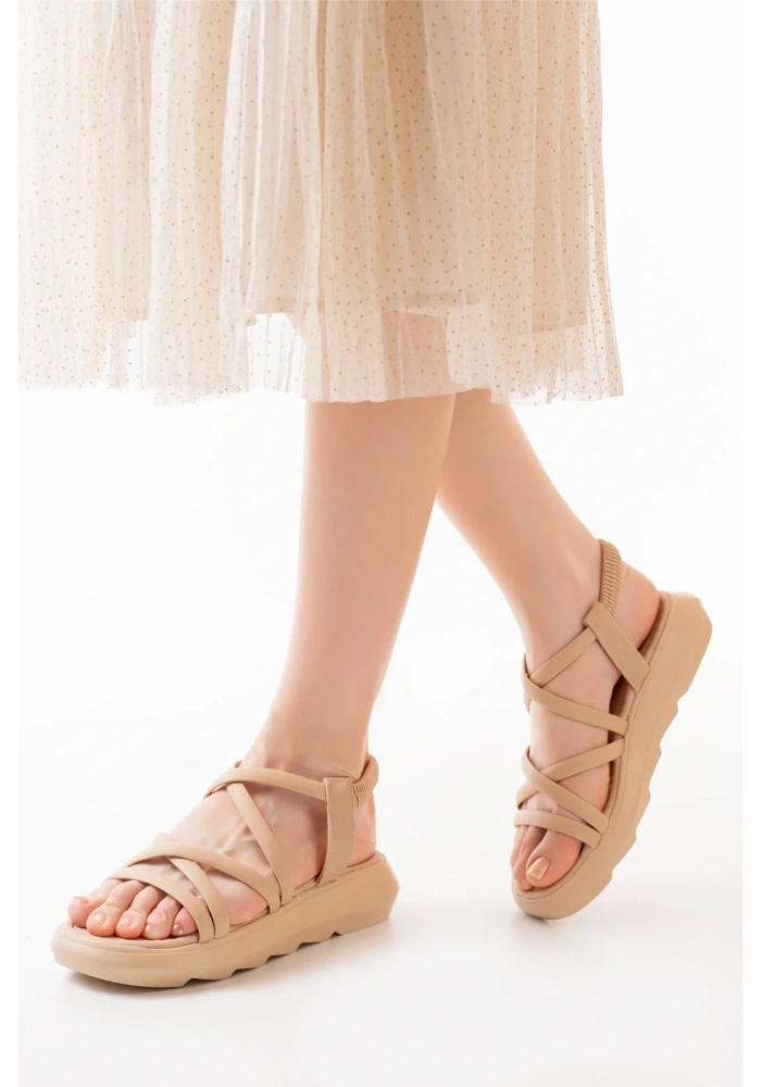 841-841 Nut Lastikli Günlük Kadın Sandalet