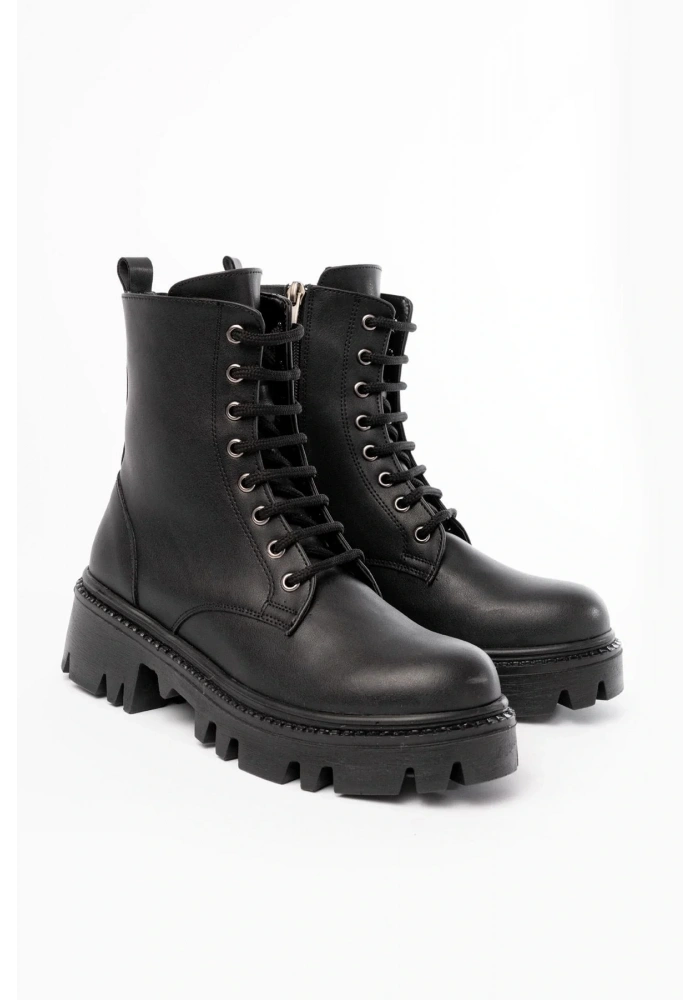 868-356 Siyah Bağcıklı Fermuarlı Günlük Kadın Bot