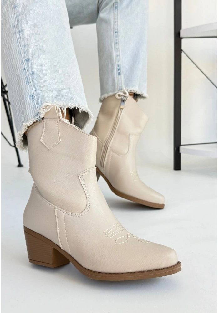 Akver Bej Cilt Topuklu Bot